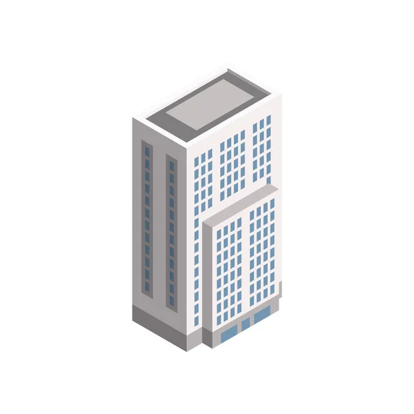 Edificio urbano isométrico vectorial . — Vector de stock