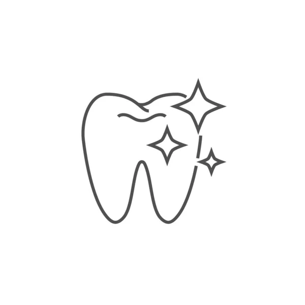 Diş Temizleme Hattı Simgesi — Stok Vektör