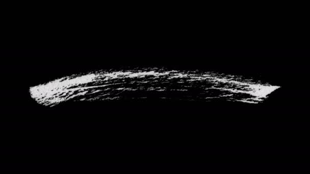 墨水刷冲程设置白色阿尔法通道 Luma 完美的运动图形 数字合成 淡入淡出 Uhd 1080P — 图库视频影像