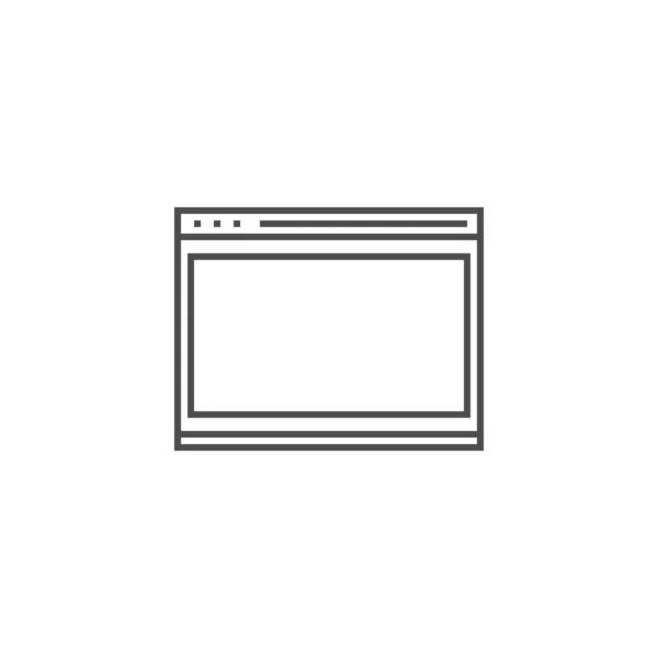 Página Web Relacionada Vector Thin Line Icon. — Archivo Imágenes Vectoriales