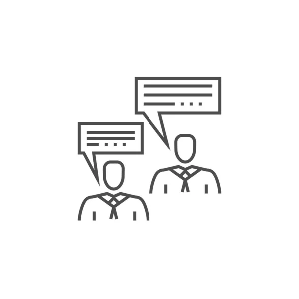 Consulting Line pictogram — Stockvector