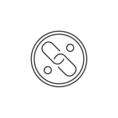 Bağlantı vektörü düz simgesi