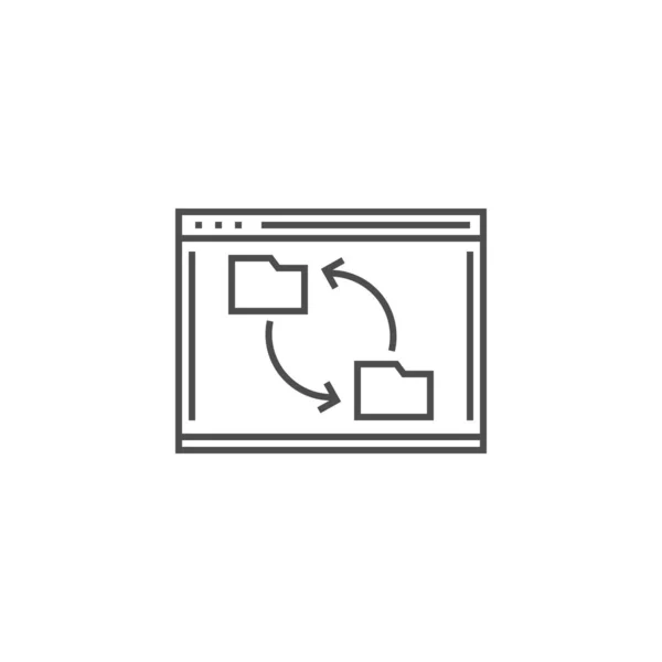 Synchronisatielijn Icon — Stockvector