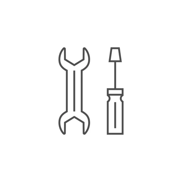 Servicios relacionados Vector Thin Line Icon. — Vector de stock