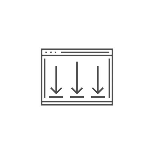 Icono de la línea de Landing Page — Archivo Imágenes Vectoriales
