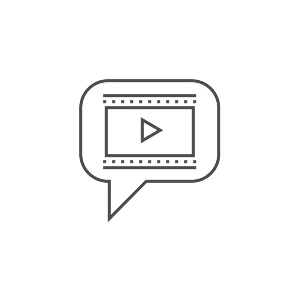 Icono de línea de marketing de vídeo — Archivo Imágenes Vectoriales