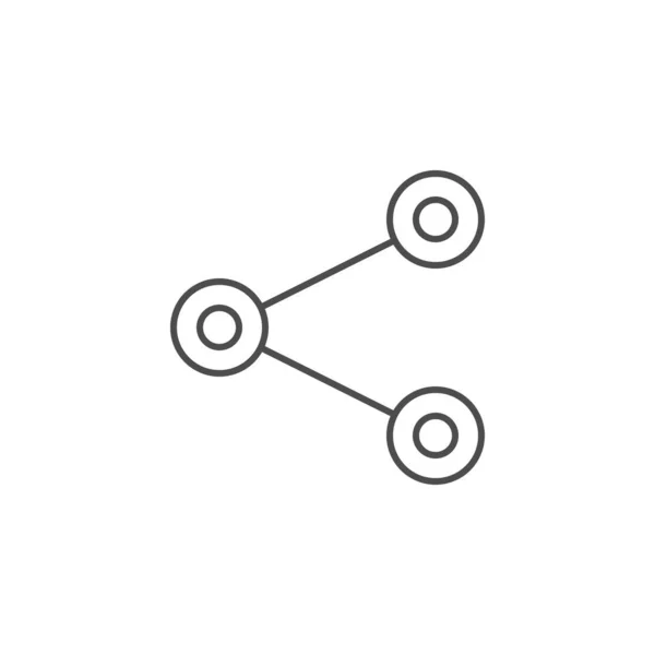 Partager l'icône de ligne — Image vectorielle