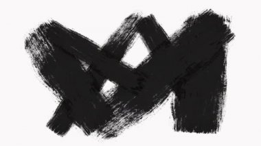 Çerçeve - Soyut Boya Fırça Darbeleri Alfa Kanalı ile Geçiş Reveal - Şeffaflık