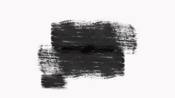 Abstract Paint Brush Transition Reveal with Texture. Alpha Channel Transparency — Stock Video