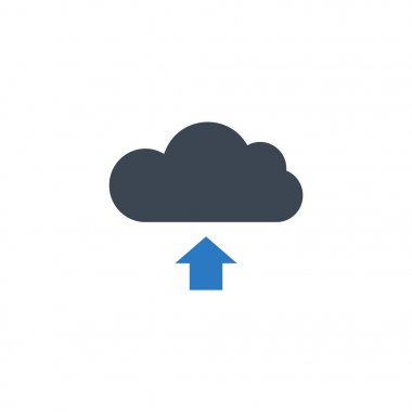 Bulut Depolama ile ilgili vektör simgesi.
