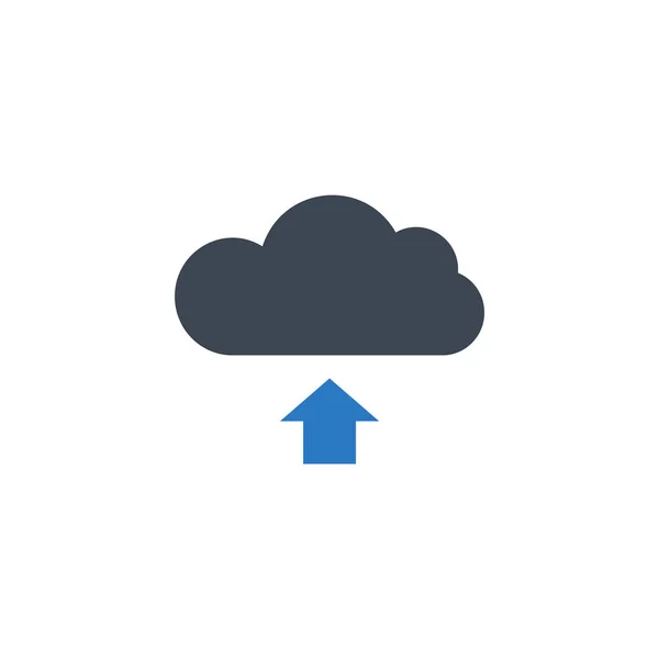 Icône glyphe vectoriel liée au stockage Cloud. — Image vectorielle