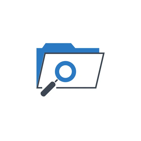 Search Folder related vector glyph icon. — Stock Vector