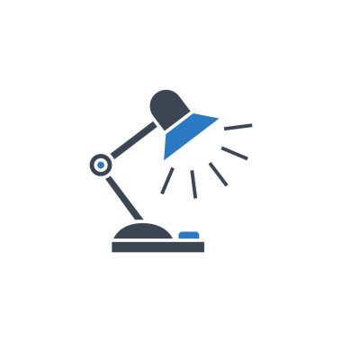 Okuma lambası ilgili vektör simgesi.