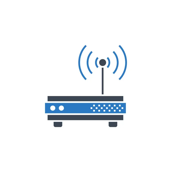 Router gerelateerd vector glyph icoon — Stockvector