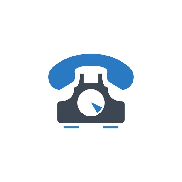 Vintage Phone bezogene Vektor-Glyphen-Symbol. — Stockvektor