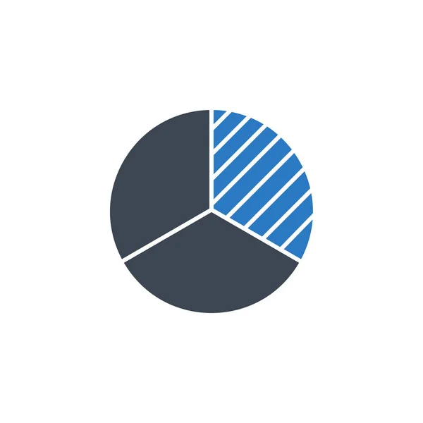 Pie Chart icono de glifo vectorial relacionado. — Archivo Imágenes Vectoriales