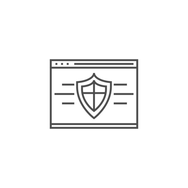 Icon Web Security Line — стоковий вектор