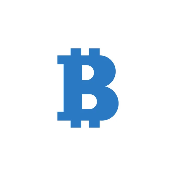 Bitcoin bağlantılı vektör simgesi. — Stok Vektör