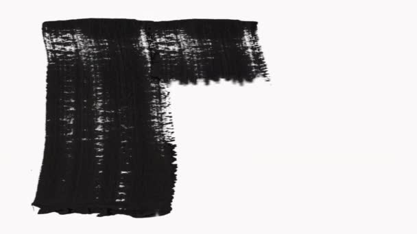 Πλαίσιο-αφηρημένο πινέλο ζωγραφικής περιγράμματα αποκάλυψη μετάβασης με το κανάλι άλφα — Αρχείο Βίντεο