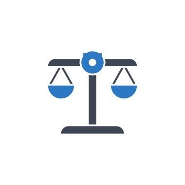 Terazi ile ilgili vektör simgesi.