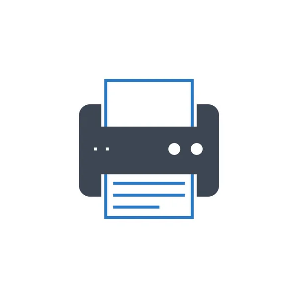 Printer gerelateerde vector glyph icoon. — Stockvector