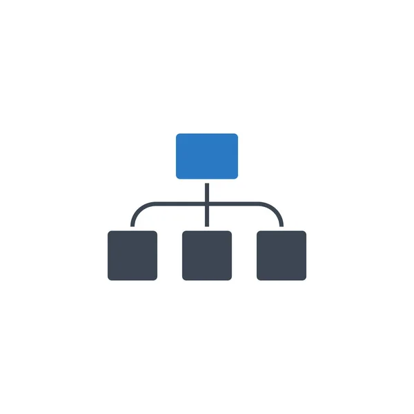 Organization Flat related vector glyph icon. — Stock Vector