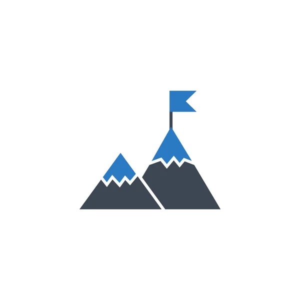 A hegyekkel kapcsolatos vektorjel ikonja. — Stock Vector
