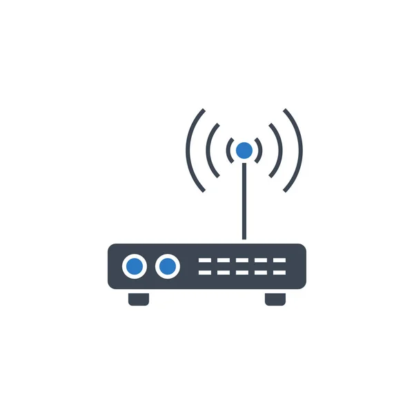 Router icono de glifo vectorial relacionado — Archivo Imágenes Vectoriales