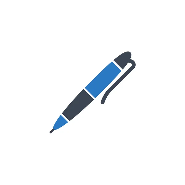 Pen related vector glyph icon. — Stock Vector