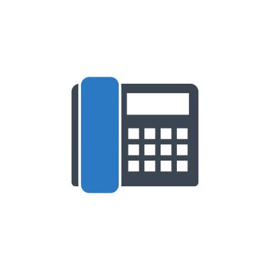 Ofis Telefonu ile ilgili vektör simgesi.