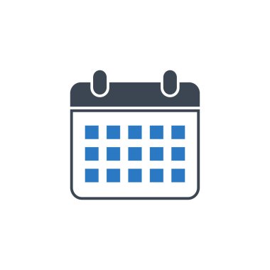 Takvimle ilgili vektör simgesi.