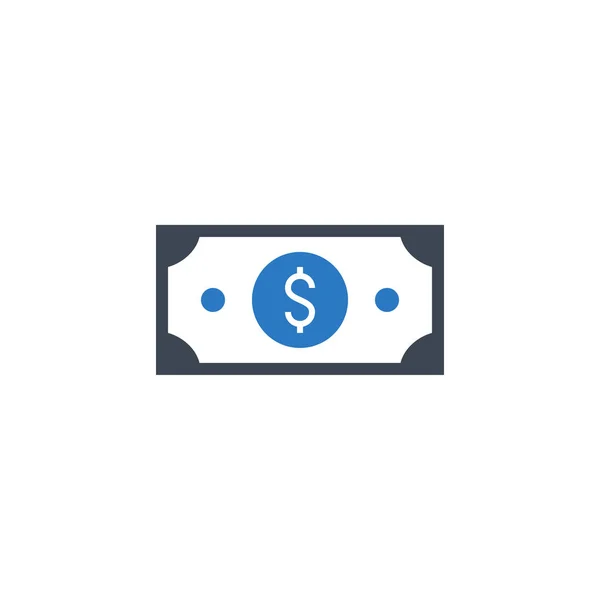 Dollar Vlak gerelateerd vector glyph icoon. — Stockvector