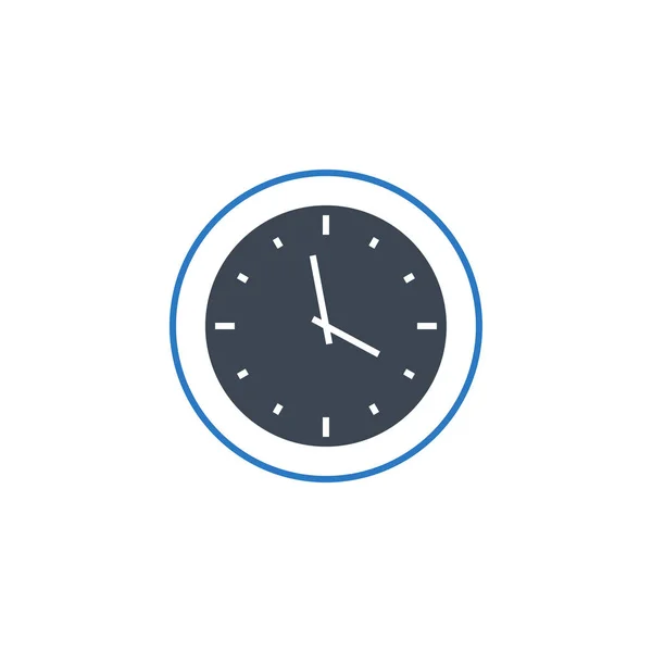 Clock related vector glyph icon. — Stock Vector