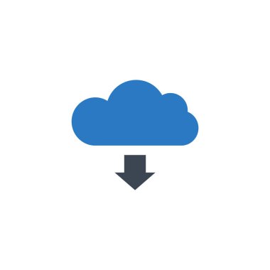 Bulut Depolama ile ilgili vektör simgesi.