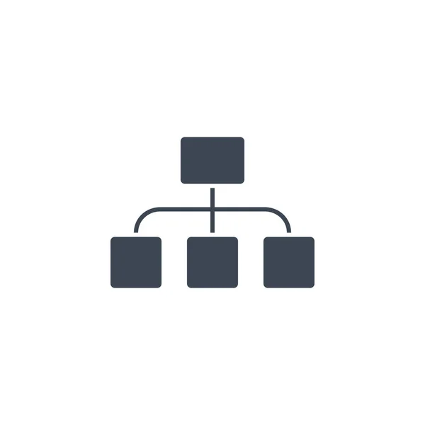 Organization Flat related vector glyph icon. — Stock Vector