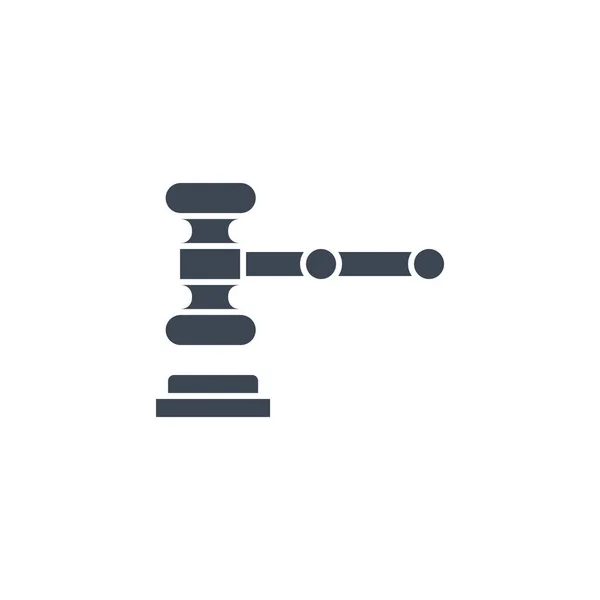 Auction Gavel related vector glyph icon. — Stock Vector