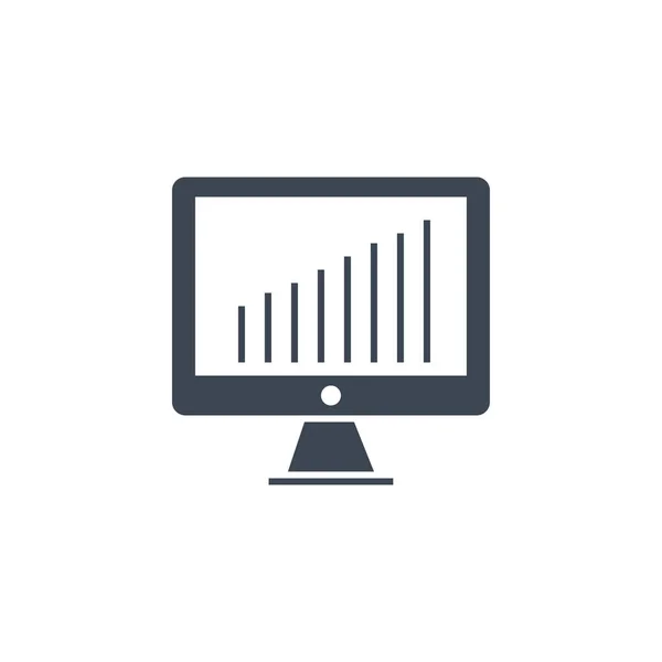 Ikona glifu wektorowego związana z monitorem. — Wektor stockowy