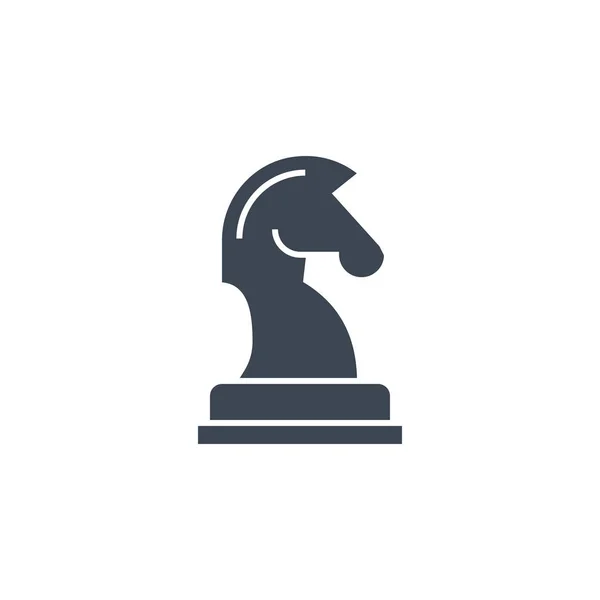 Horse Chess related vector glyph icon. — Stock Vector