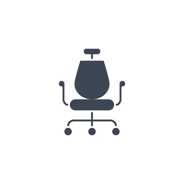 Bürostuhlbezogenes Vektor-Glyphen-Symbol. — Stockvektor