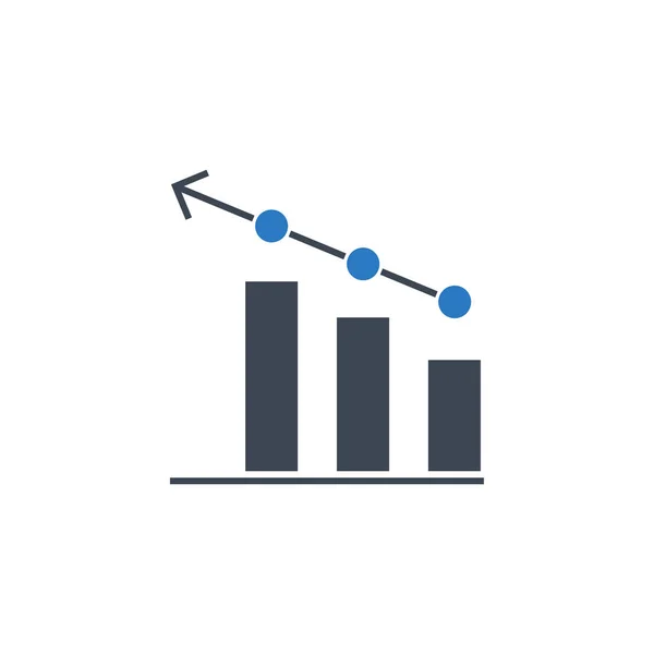 Bar Chart related vector glyph icon. — Stock Vector