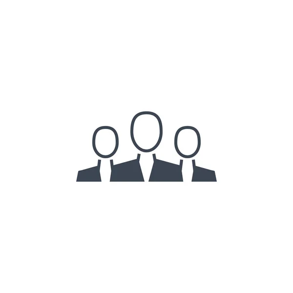 Teamwork related vector glyph icon. — Stock Vector