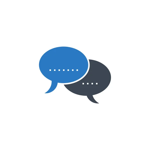 Speech Bubble Platte gerelateerde vector glyph pictogram. — Stockvector