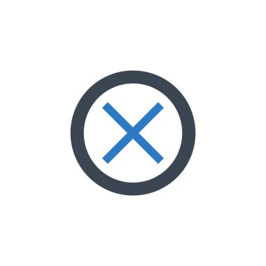 Çapraz İşaretle ilgili vektör simgesi.