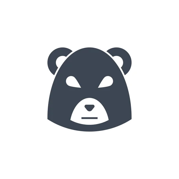 Ikona wektora glifu związanego z rynkiem niedźwiedzi. — Wektor stockowy