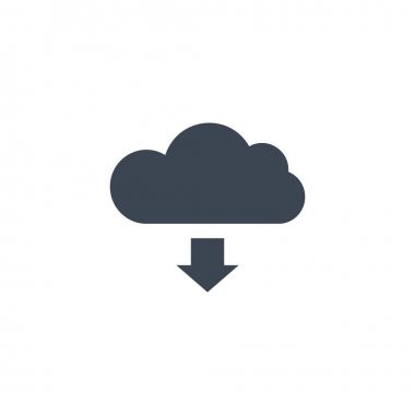 Bulut Depolama ile ilgili vektör simgesi.