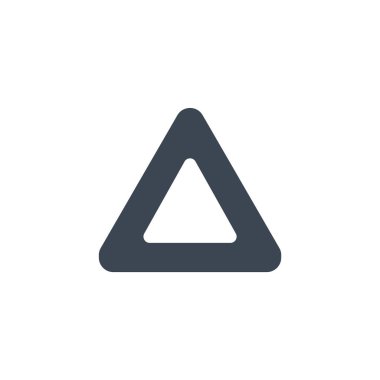 Üçgenle ilgili vektör simgesi.