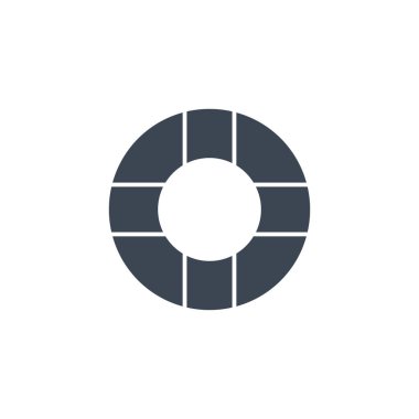 Lifebuoy bağlantılı vektör simgesi.