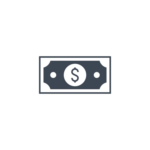 Dollar Vlak gerelateerd vector glyph icoon. — Stockvector