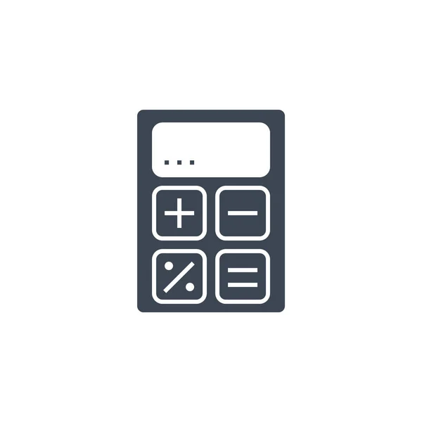 Calculator gerelateerde vector glyph pictogram. — Stockvector
