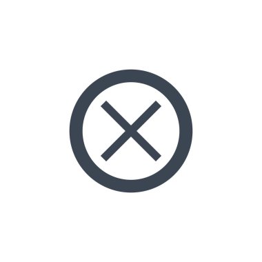 Çapraz İşaretle ilgili vektör simgesi.